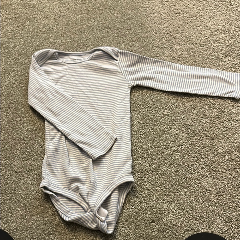 Striped Long Sleeve Kids One Piece